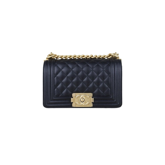 Include Entrupy Certificate of Authenticity｜Excellent（Rank SA）｜Full Set CHANEL Caviar Skin  LeBoy Chain Shoulder Bag Small Black   IC Chips Model ｜S26041403