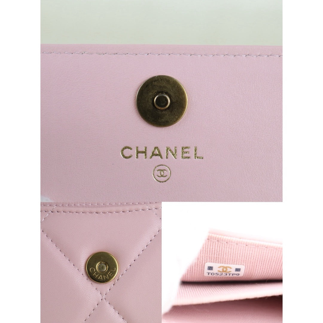 Include Entrupy Certificate of Authenticity｜Very Good ( Rank A)｜ CHANEL Matrasse Chain Calf Leather  Mini 19Bag  Pink Shoulderbag IC Chips Model｜S26010409