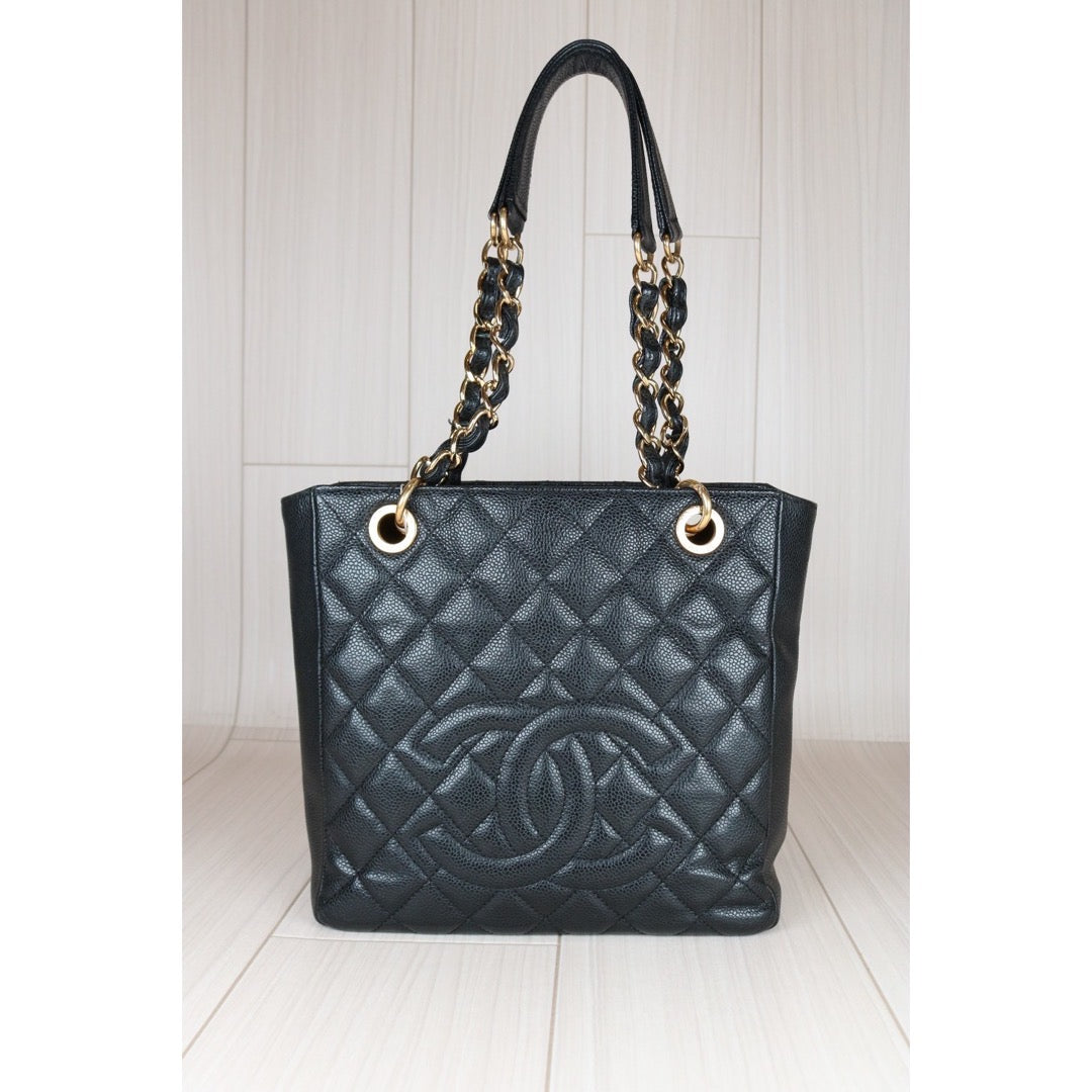 Very Good ( Rank A)｜ CHANEL Matrasse PST Chain Tote Bag Caviar Skin Black  Made In 2012 Year｜S24071601