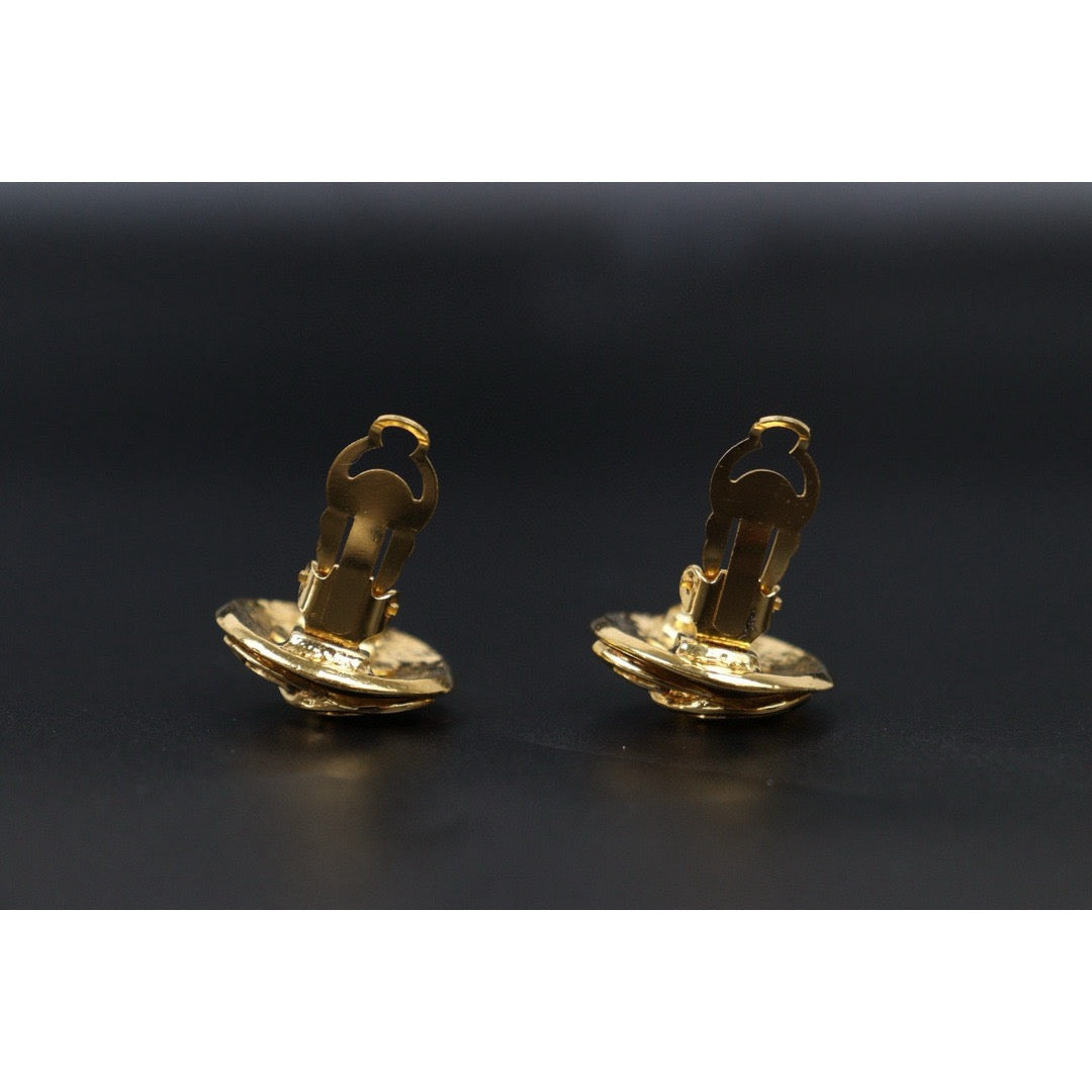 Very Good ( Rank A) ｜CHANEL Coco Mark Gold 24 Plated Earrings ｜S24112511