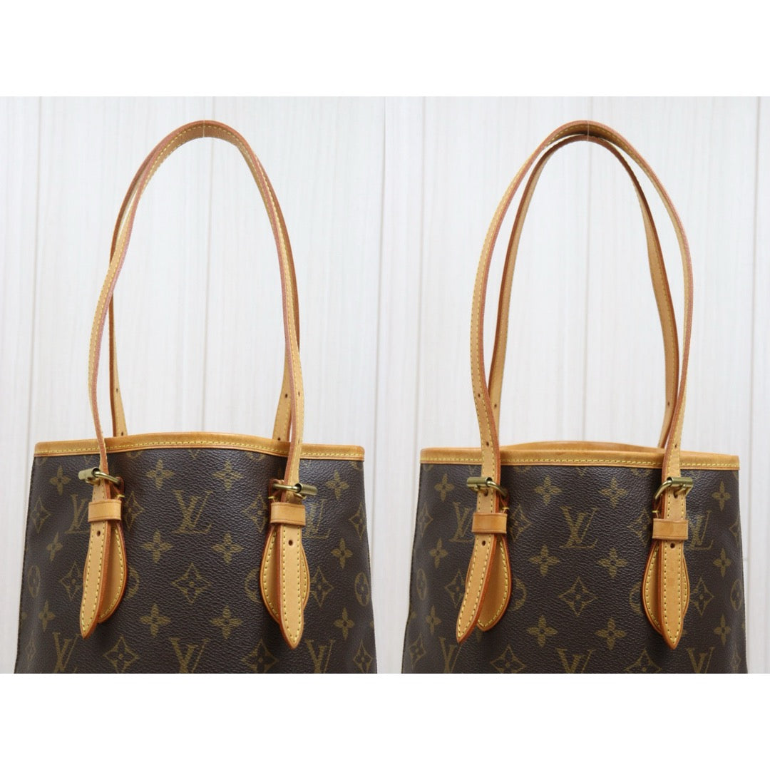 Include Entrupy Certificate of Authenticity｜Good ( Rank AB)｜ Louis Vuitton Monogram  Petit Bucket PM Tote Bag  ｜26042304