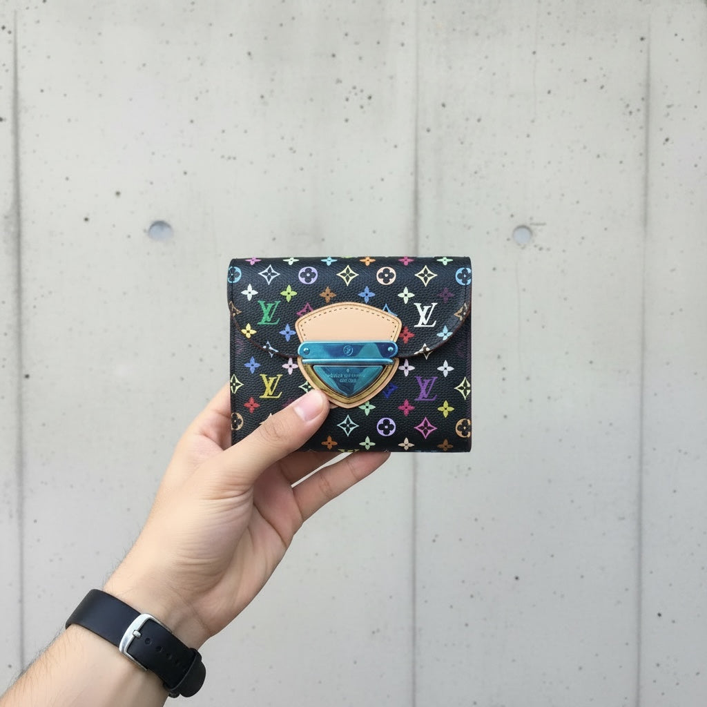 Include Entrupy Certificate of Authenticity｜Excellent（Rank SA）｜Full Set  Louis Vuitton Monogram  Multicolor Portefeuille Joy Wallet ｜X26041107