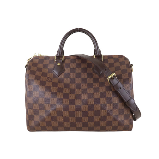 Include Entrupy Certificate of Authenticity｜Very Good ( Rank A) ｜ Louis Vuitton Damier Speedy 30 Hand Bag With Shoulder Strap｜S26072542