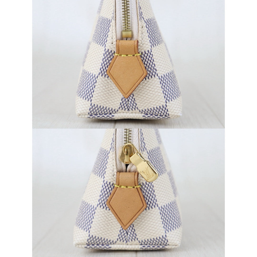 Include Entrupy Certificate of Authenticity｜Very Good ( Rank A)｜Louis Vuitton Azul Toilret Pouch ｜S26083018