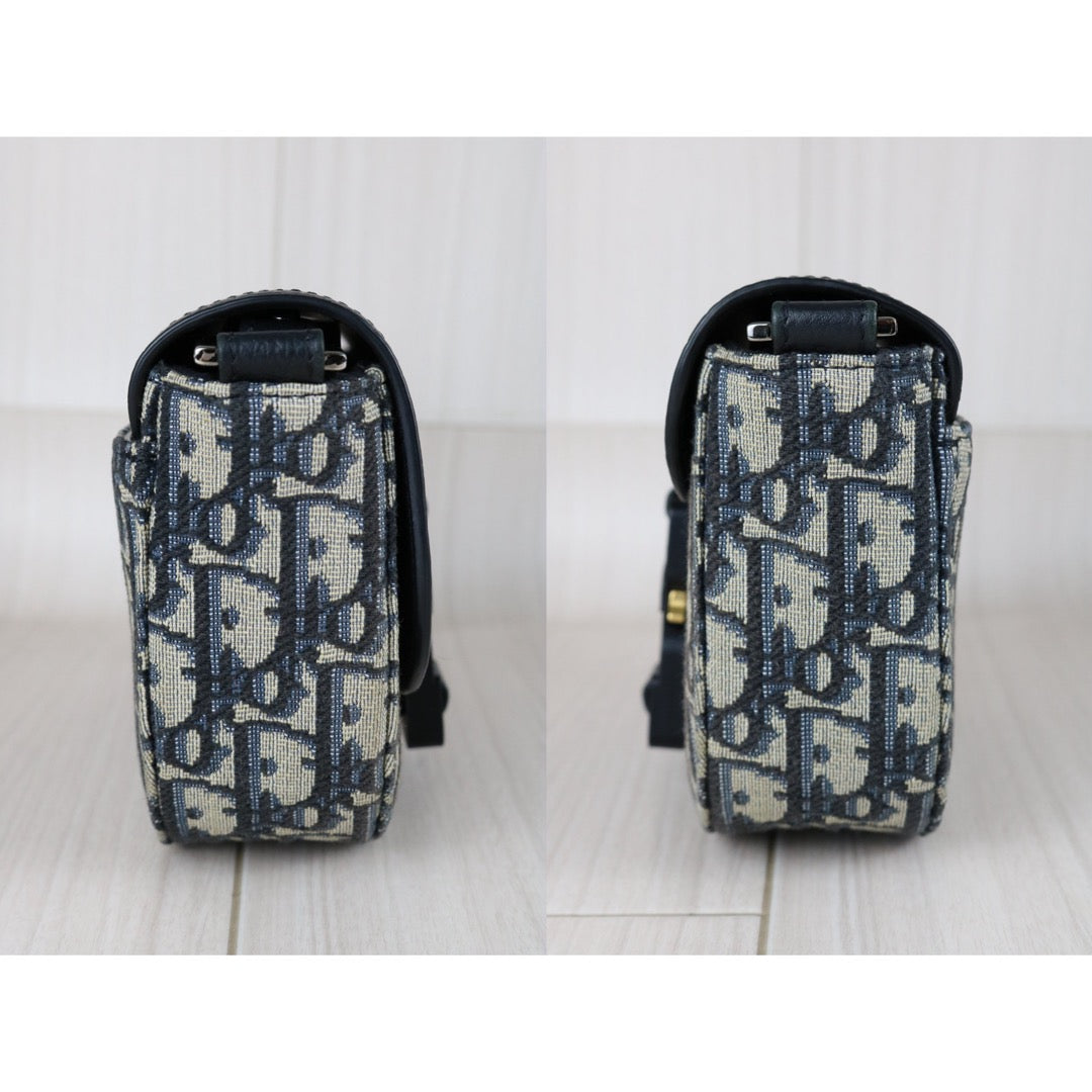 Include Entrupy Certificate of Authenticity｜Good ( Rank AB) ｜ Dior Trotter Leather Saddle Shoulder Bag｜S26031509