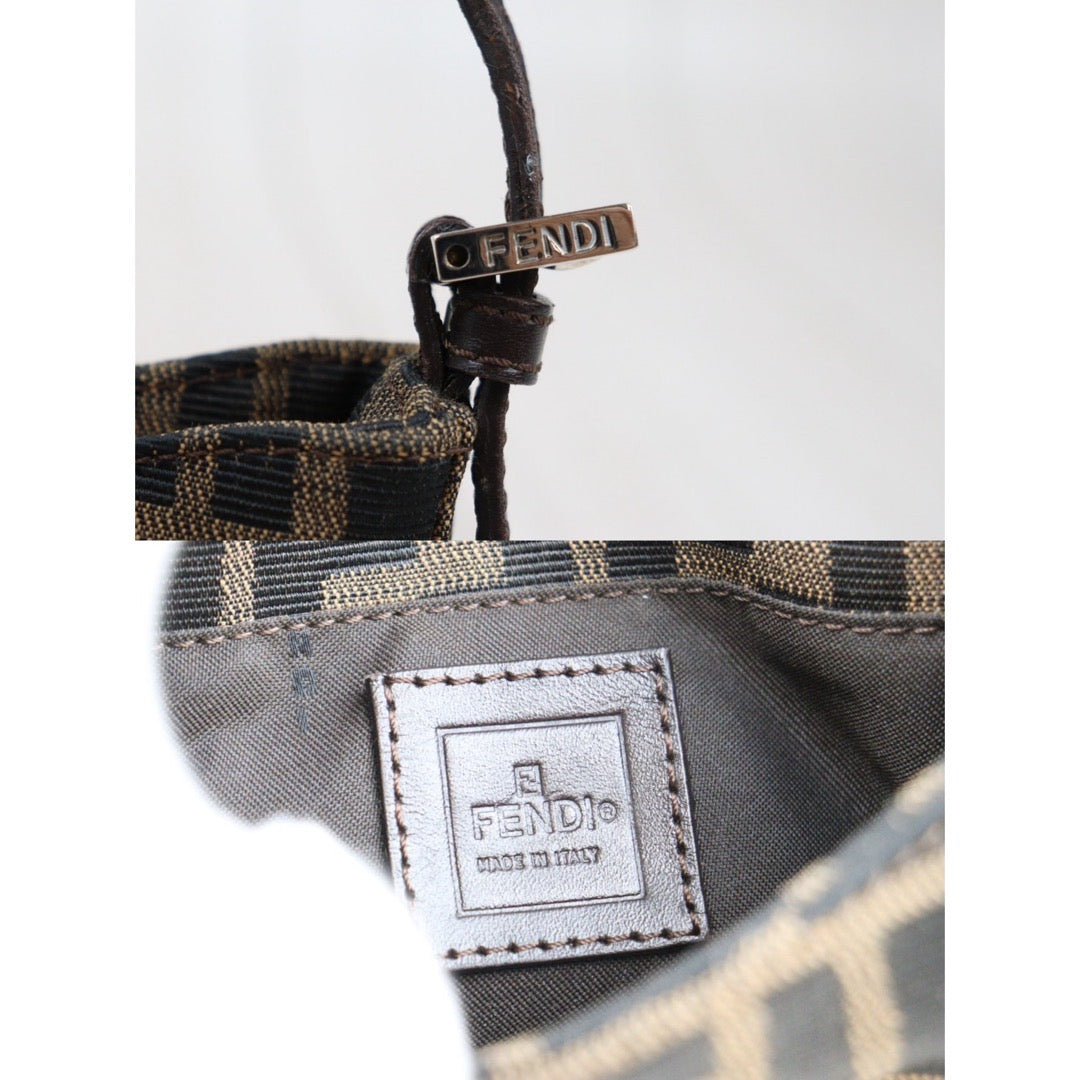 Rank A ｜ FENDI Zucca Mini Croissant Pouch ｜24030127