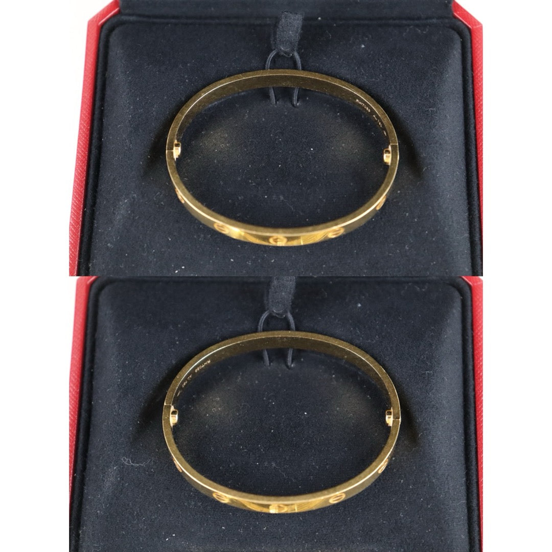 Good ( Rank AB) ｜ Full Set Cartier Yellow Gold Love Bracelet 18 Size ｜H25102402