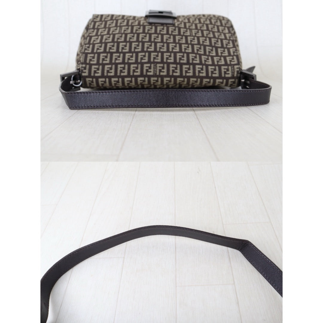 Include Entrupy Certificate of Authenticity｜Good ( Rank AB)｜ FENDI Zucca Mamma Baguette Shoulder Bag Brown｜S26082302