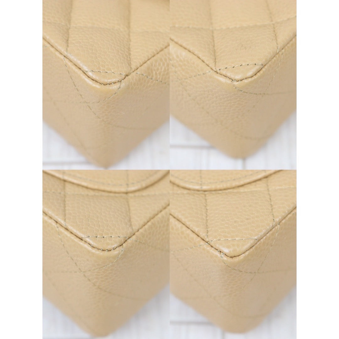 Very Good ( Rank A)｜ CHANEL  Matrasse Caviar Skin 17 Beige Shoulder Bag Made In 2004～2005Year ｜24071502