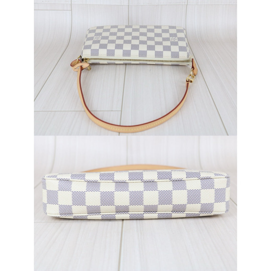 Very Good ( Rank A)｜LV Damier Azur Pochette Accessoires Current Model IC Chips Model｜X25081506