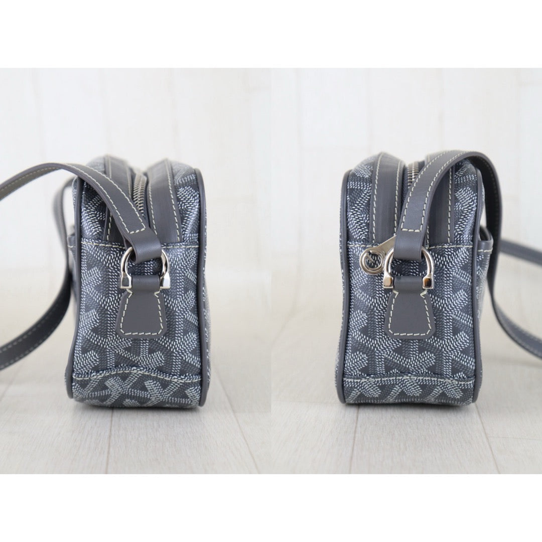 Include Entrupy Certificate of Authenticity｜Very Good ( Rank A) ｜ Goyard Cap Vert Shoulder Bag Grey｜S26030824