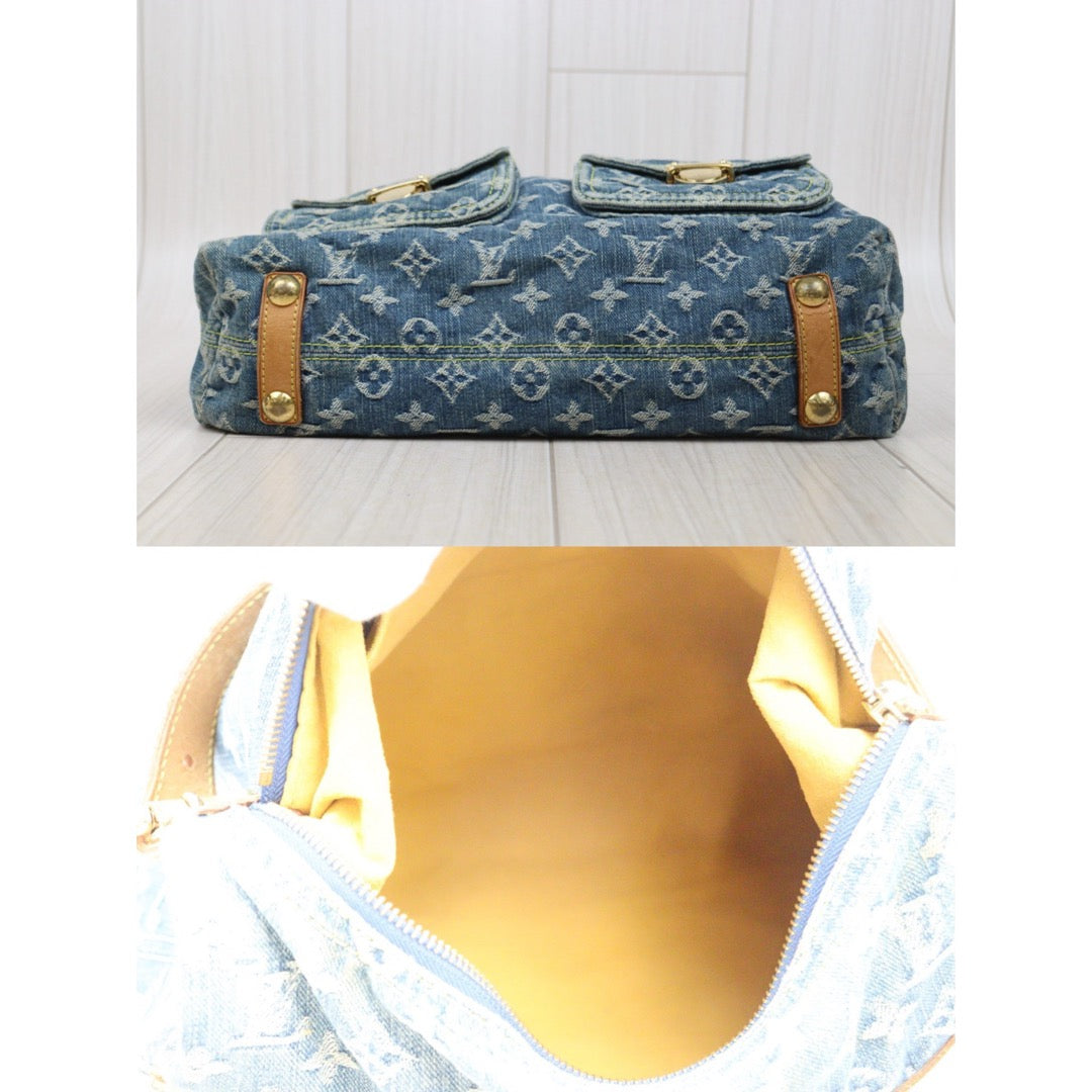 Include Entrupy Certificate of Authenticity｜Fair ( Rank B)｜  Louis Vuitton Monogram Denim Baggy GM Shoulder Bag｜26011308