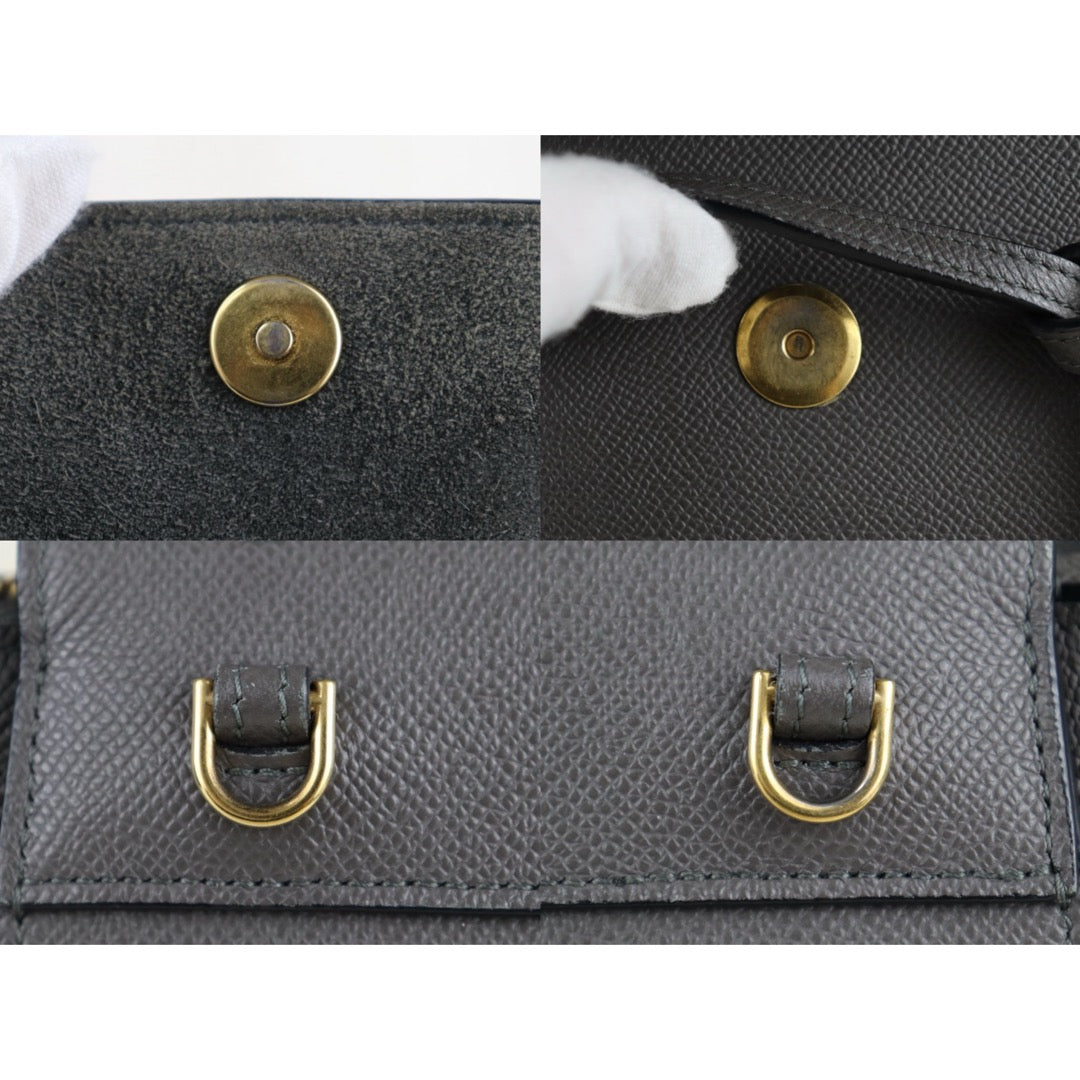 Very Good ( Rank A)｜CELINE Calf Leather Belt Pico Handbag Shoulder Bag Etoupe Gray｜S25121505