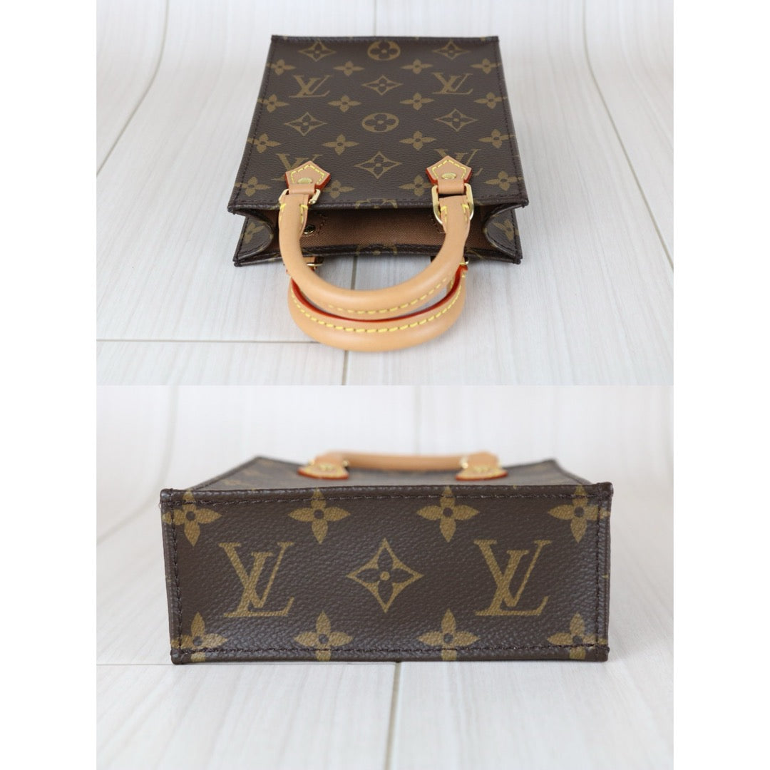 Very Good ( Rank A)｜ LV Monogram Petit Sac Plat MINI Tote Bag Shoulder Bag｜X25091401