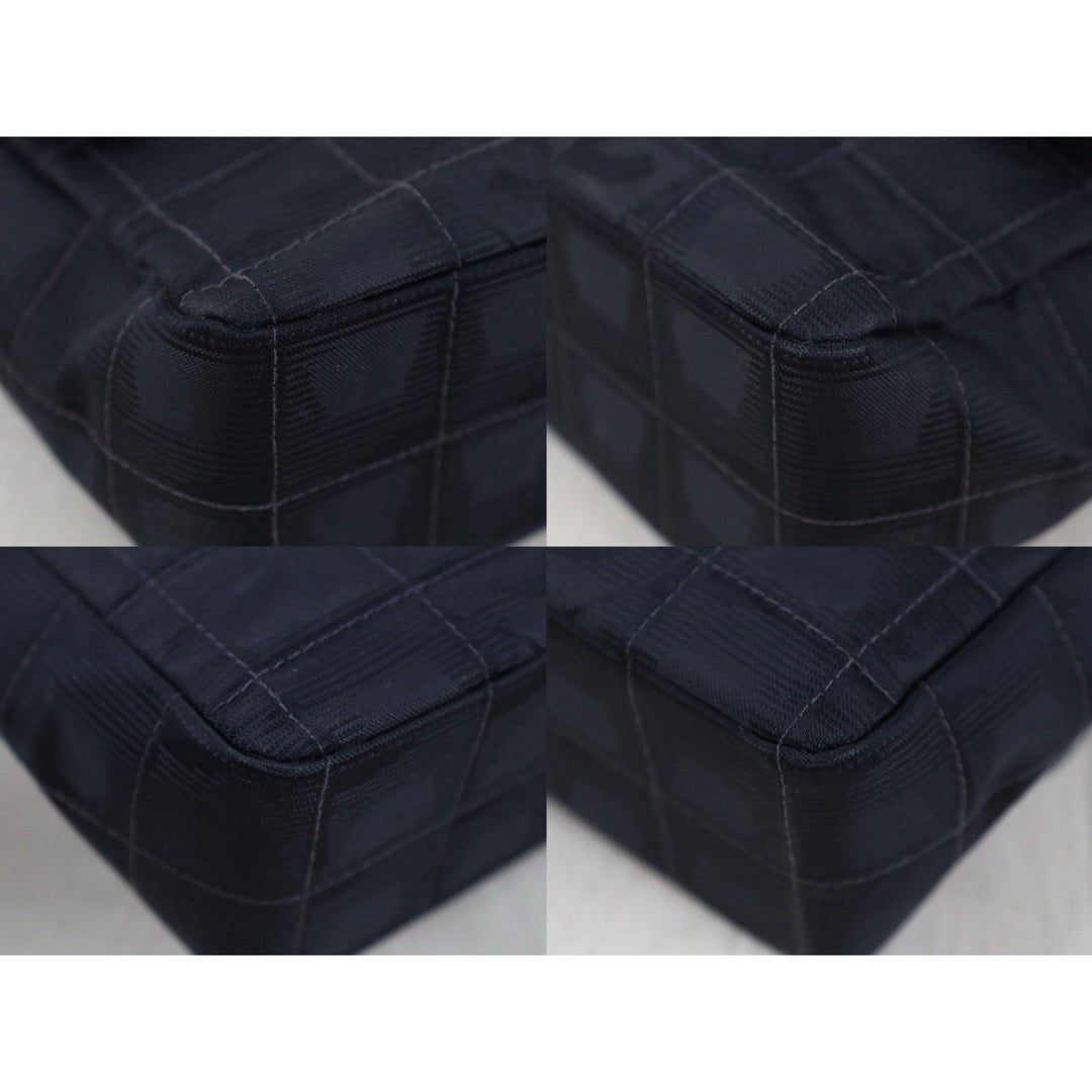 Include Entrupy Certificate of Authenticity｜Good ( Rank AB)｜CHANEL Chocolate Bar Canvas So Black Flap Made In 2002-2003 Year｜S26090745