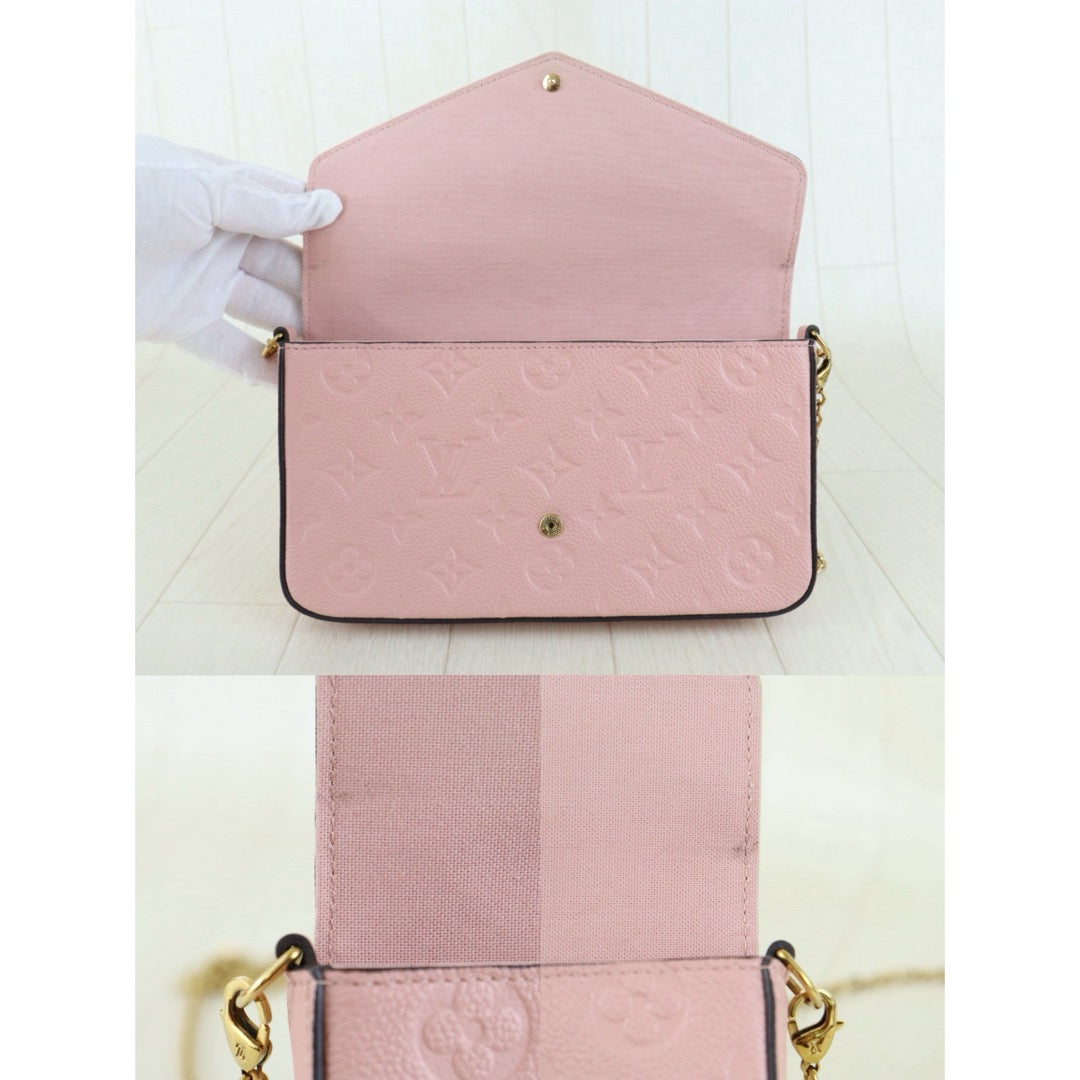 Very Good ( Rank A)｜LV Monogram Empreinte Pochette Felicie Shoulder Bag Pink｜S25103009