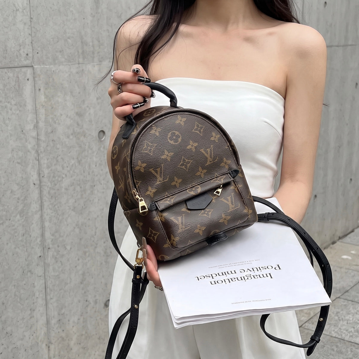 Include Entrupy Certificate of Authenticity｜Very Good ( Rank A)｜  Louis Vuitton Monogram Coated Canvas Mini Palm Springs Backpack｜X26100701