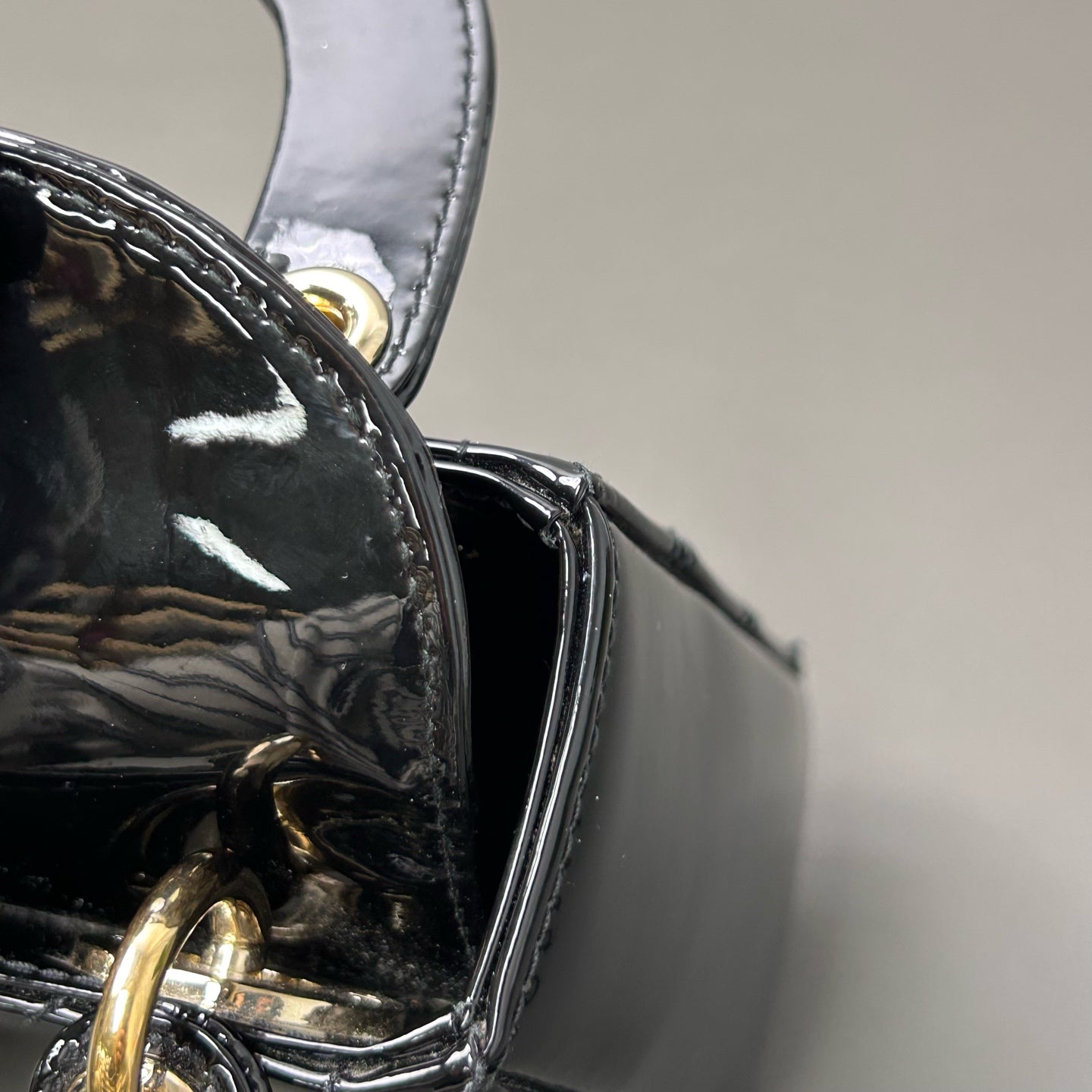 Dior Mini Lady Dior 2WAY Shoulder Bag Handbag Black