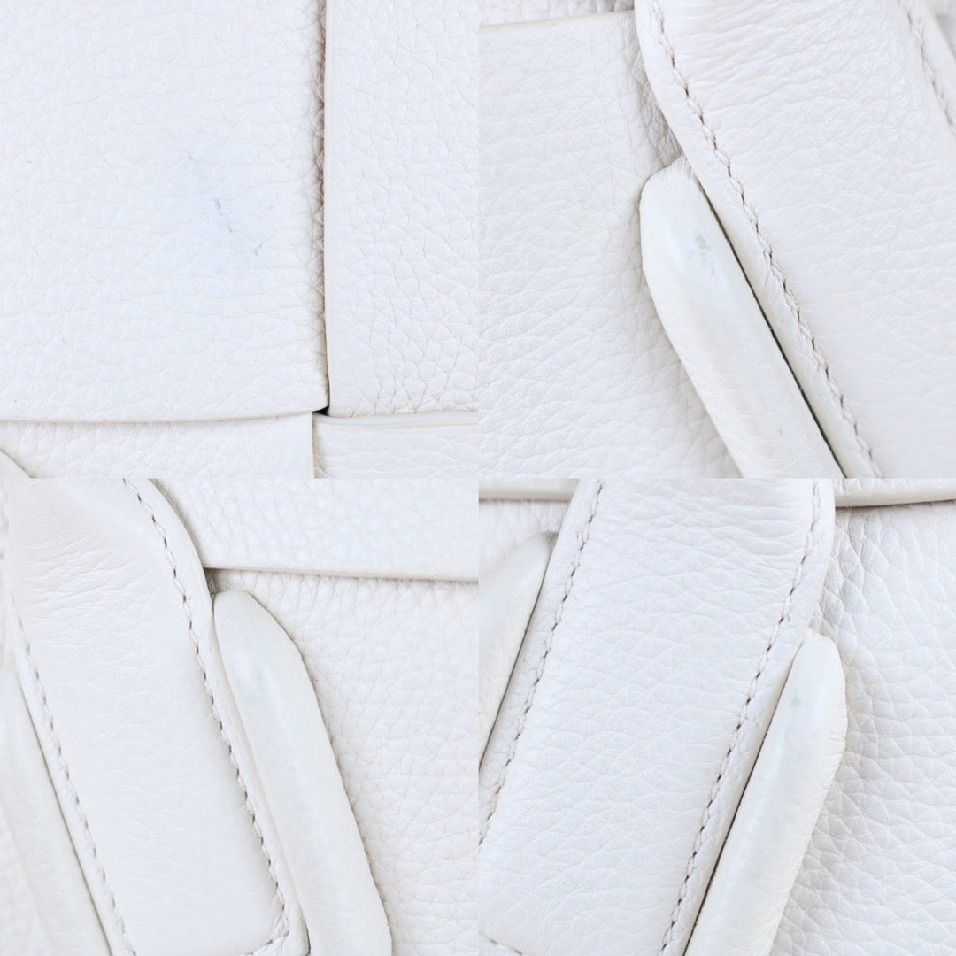 Very Good ( Rank A) ｜ Bottega Veneta PM Calf Skin Handbag With Shoulder Bag White｜S24060701