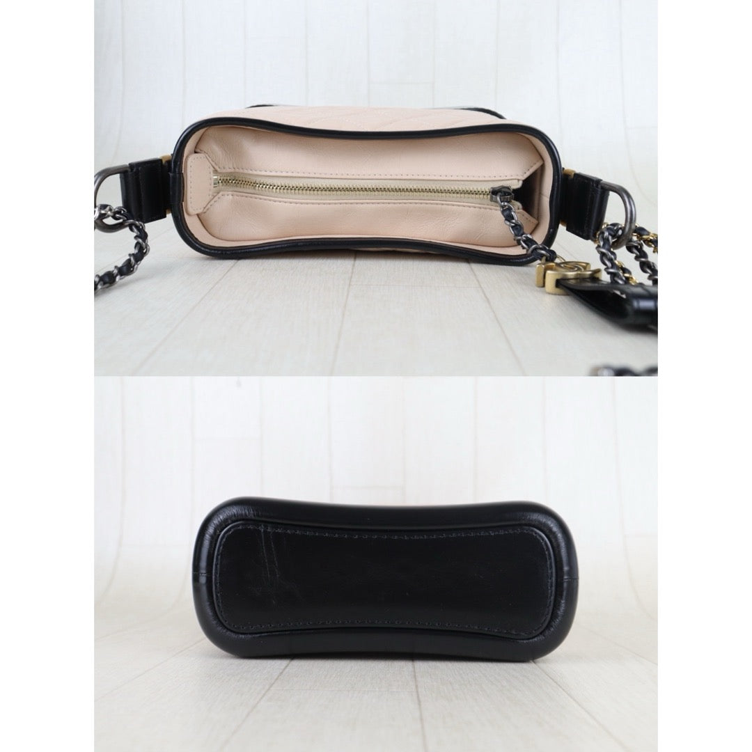 Include Entrupy Certificate of Authenticity｜Excellent（Rank SA）｜Full Set CHANEL PM Gabrielle Calf Leather Shoulder Bag Beige Made In 2018-2019Year｜S26060204