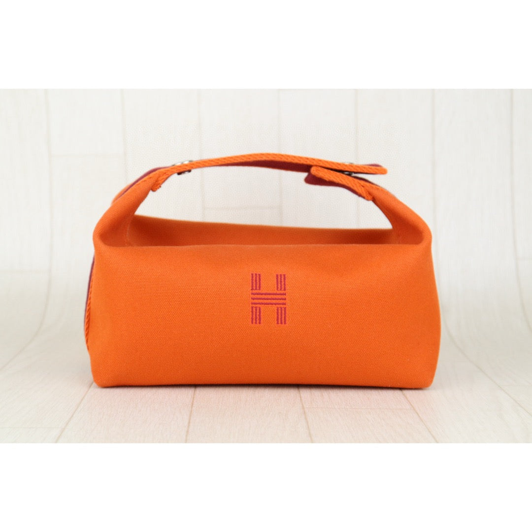 Very Good ( Rank A) ｜ HERMES Bride-A-Brac Canvas Orange Handbag｜H25042205