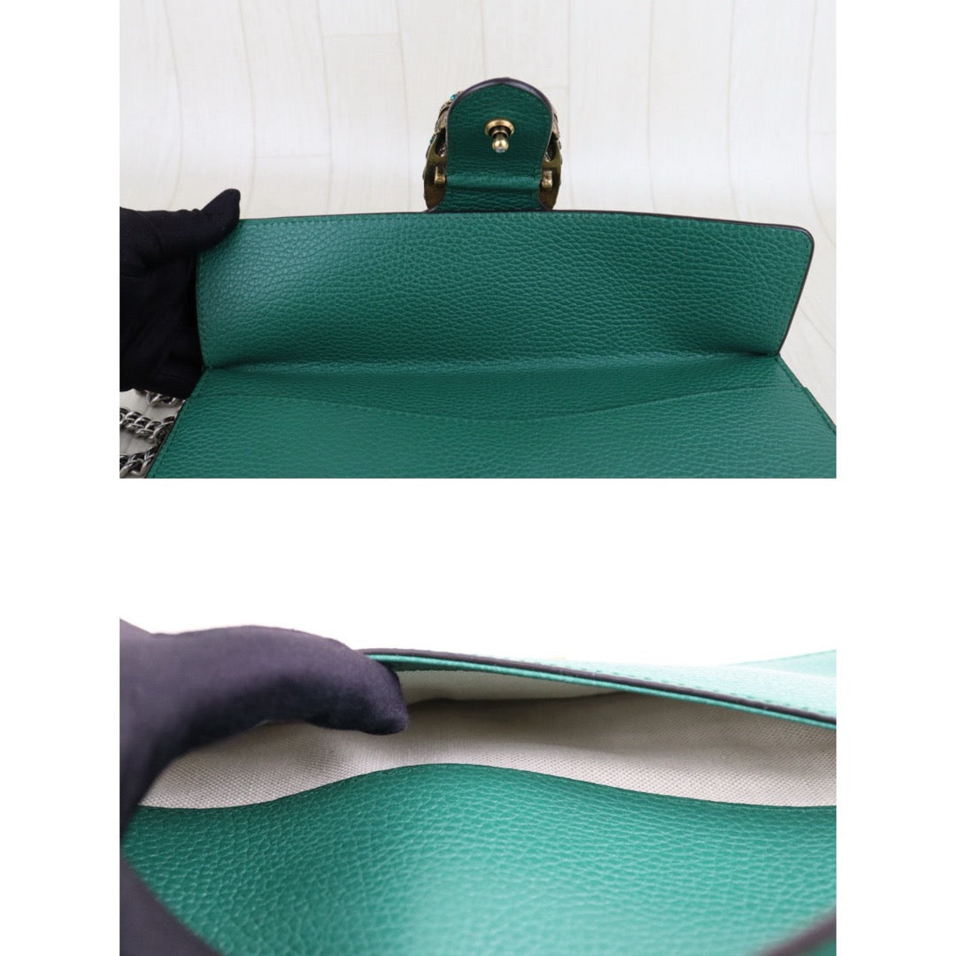 Very Good ( Rank A) ｜GUCCI Dionysus Shoulder  Bag Emerald｜H25063004