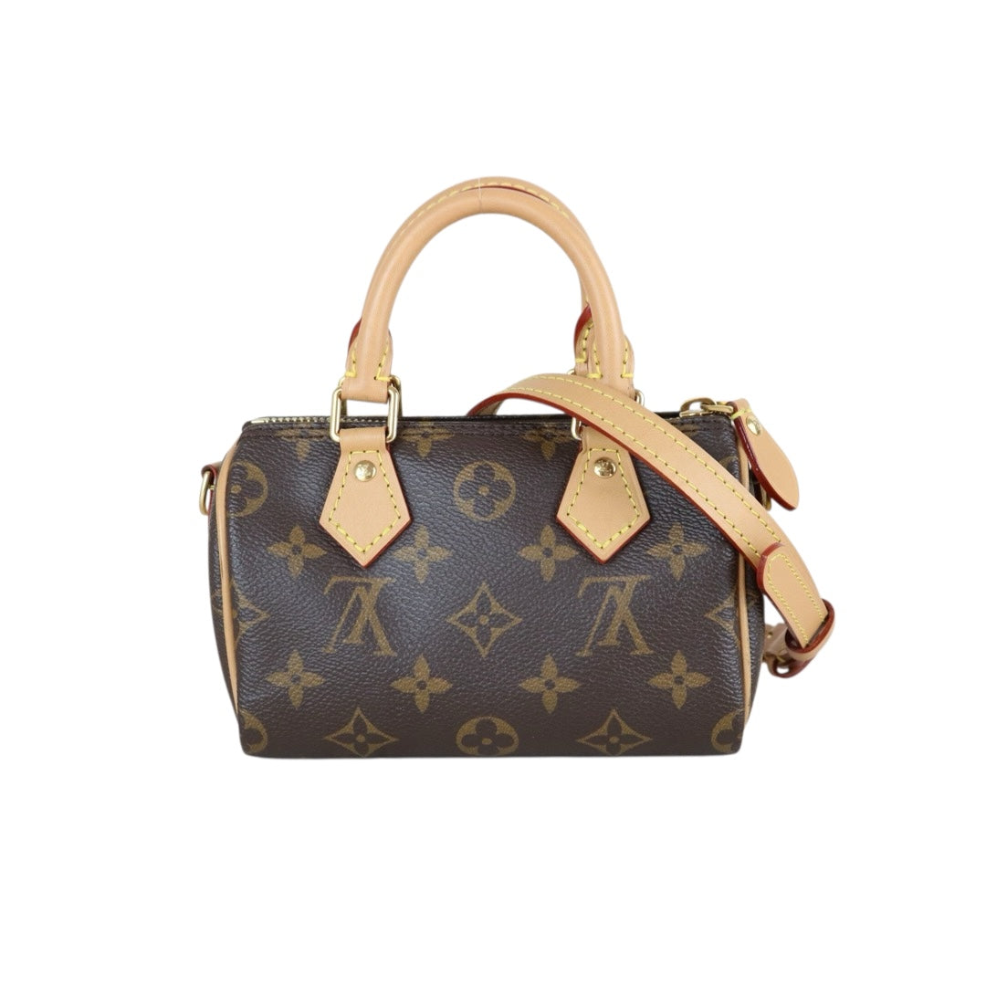 Very Good ( Rank A)｜LV Monogram Nano Speedy Handbag Shoulder Bag Current Model｜X25120601