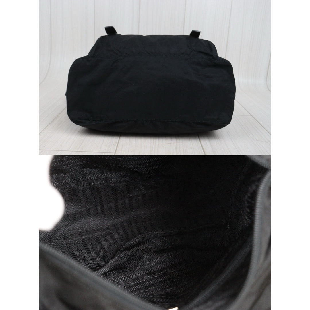 Good ( Rank AB) ｜Prada  Nylon ShoulderBag MM Black Silver Hardware｜25090804