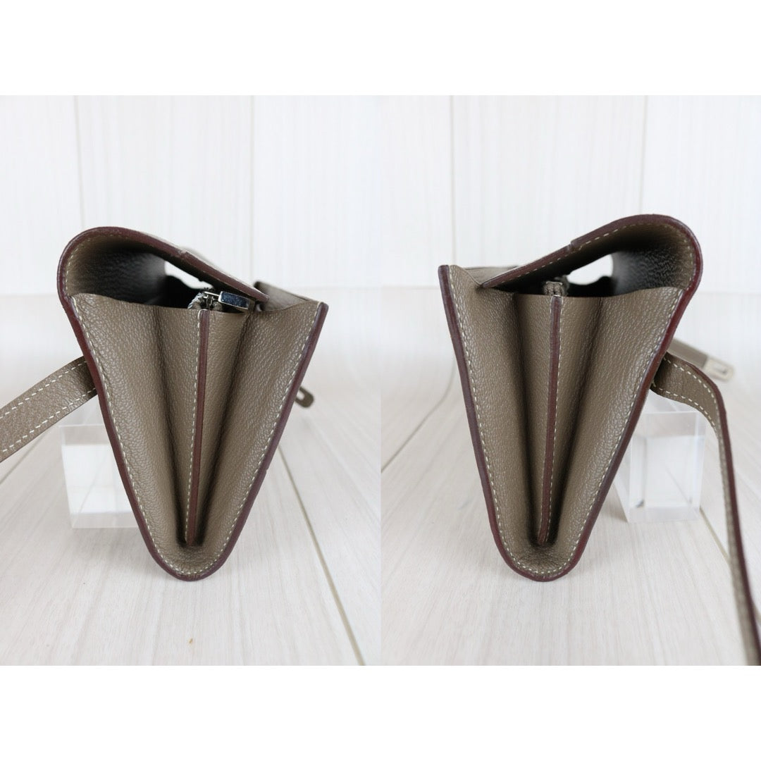 Excellent（Rank SA)｜ HERMES Epson Skin Kelly Wallet Blue Jean □Q Stamp Made In 2013Year｜W25081404