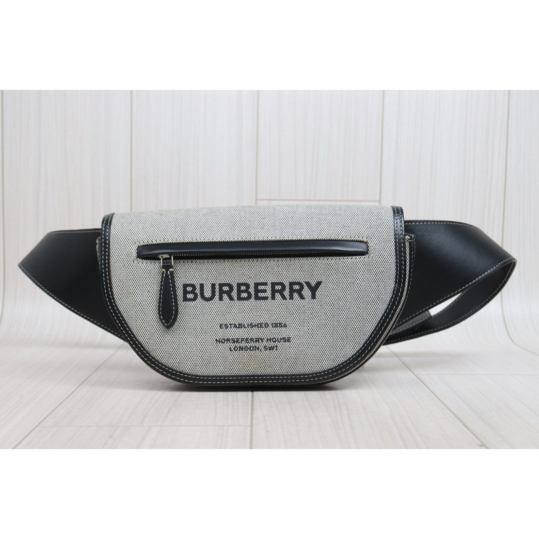 Include Entrupy Certificate of Authenticity｜Good ( Rank AB)｜Burberry  Canvas Bonded Waist Bag ｜W26061001