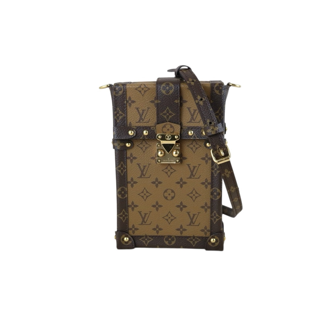 Include Entrupy Certificate of Authenticity｜Very Good ( Rank A)｜ Louis Vuitton  Monogram Trunk  Vertical Pochette Brown IC Chips Model｜X26041108