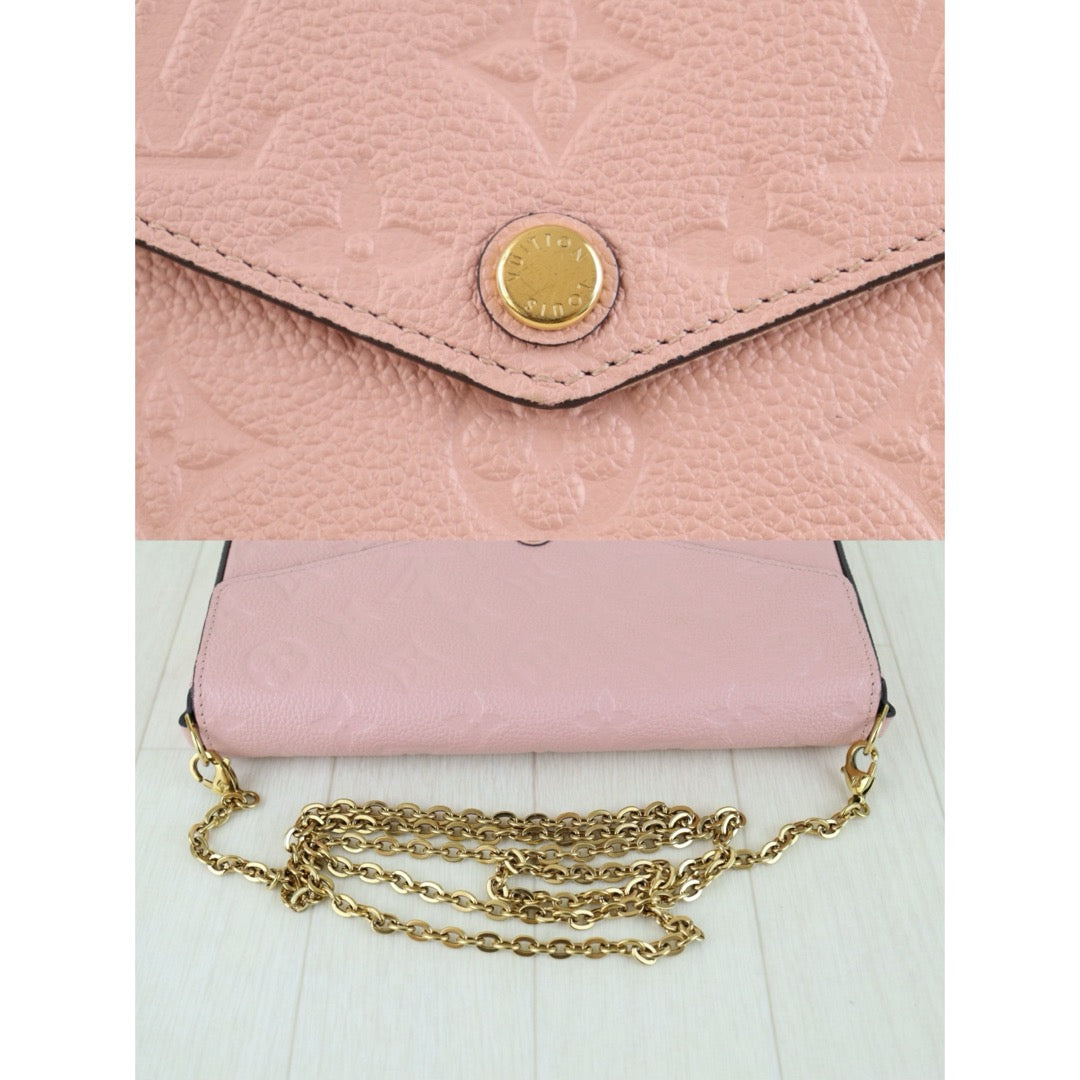 Very Good ( Rank A)｜LV Monogram Empreinte Pochette Felicie Shoulder Bag Pink｜S25103009