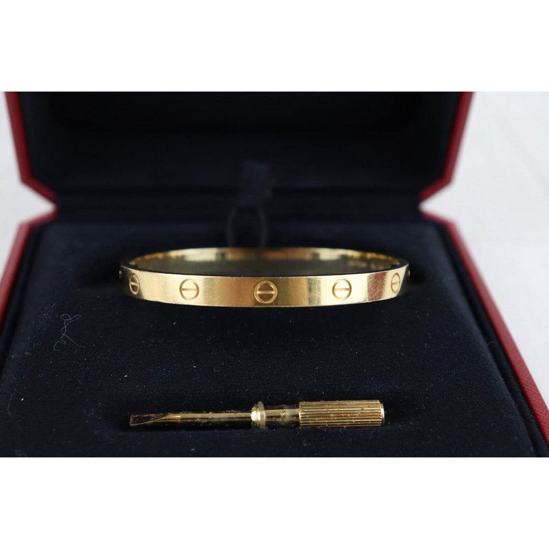 Good ( Rank AB) ｜ Full Set Cartier Yellow Gold Love Bracelet 18 Size ｜H25102402