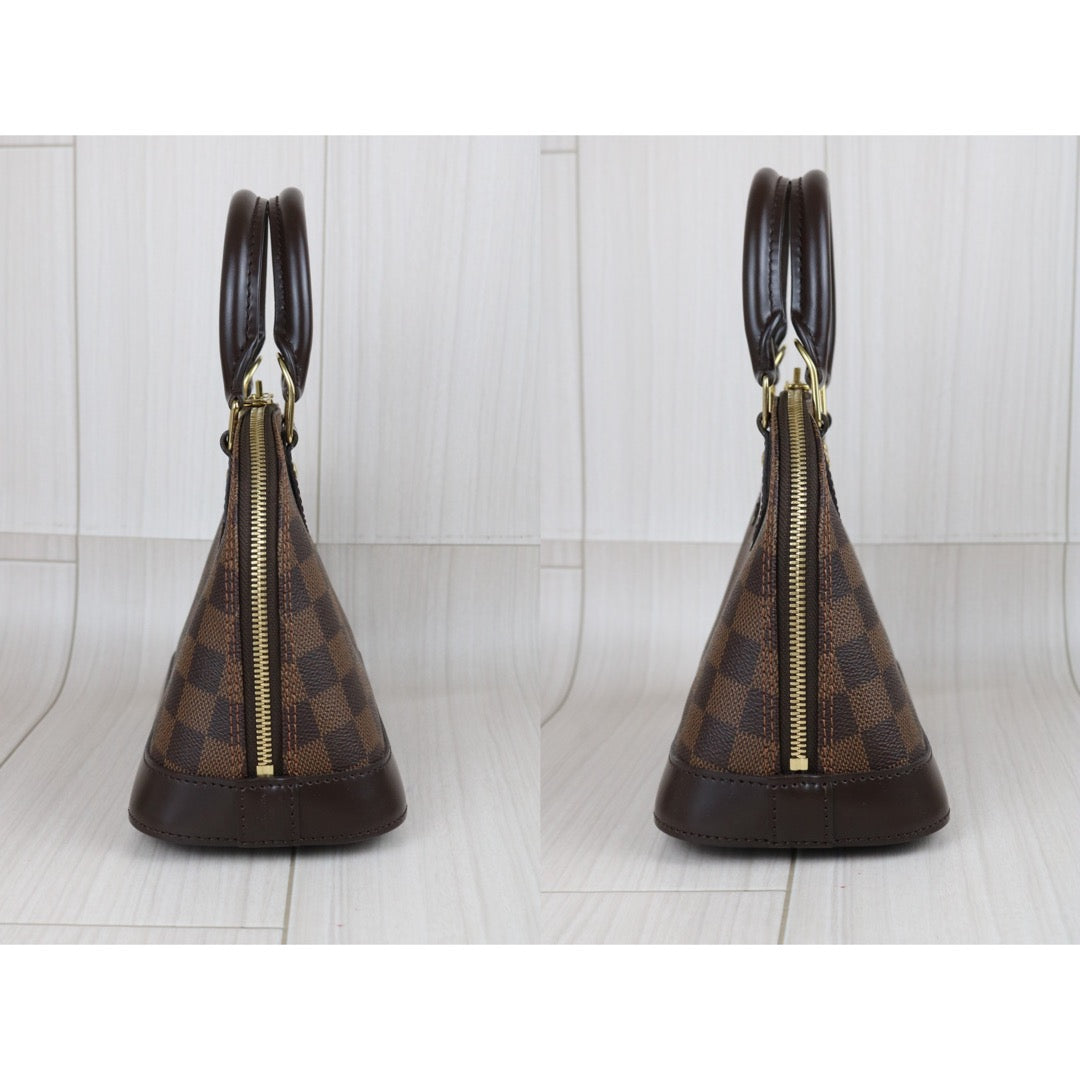 Include Entrupy Certificate of Authenticity｜Very Good ( Rank A)｜Louis Vuitton Damier Alma BB HandBag Shoulder Bag｜X26040817