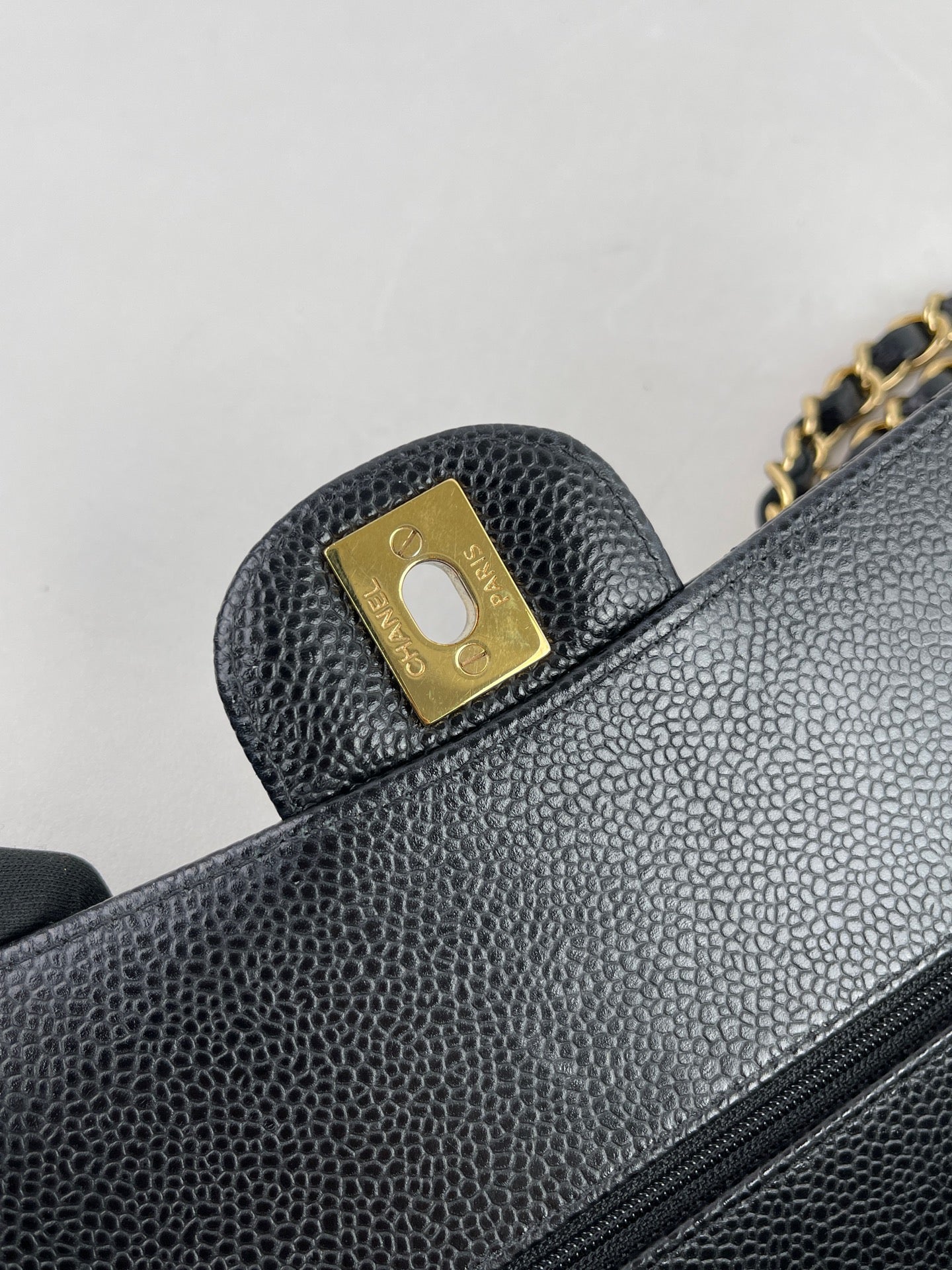Include Entrupy Certificate of Authenticity｜Very Good ( Rank A)｜ CHANEL Caviar Skin Calf Leather Double Flap 25