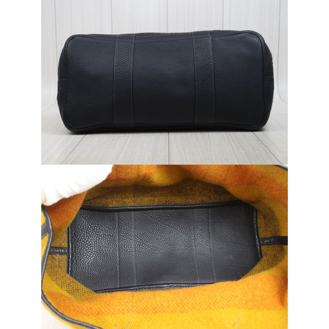 Include Entrupy Certificate of Authenticity｜Very Good ( Rank A)｜ HERMES Woolen Garden Party 36 Handbag □F Stamp Made In 2002 Year｜26041409
