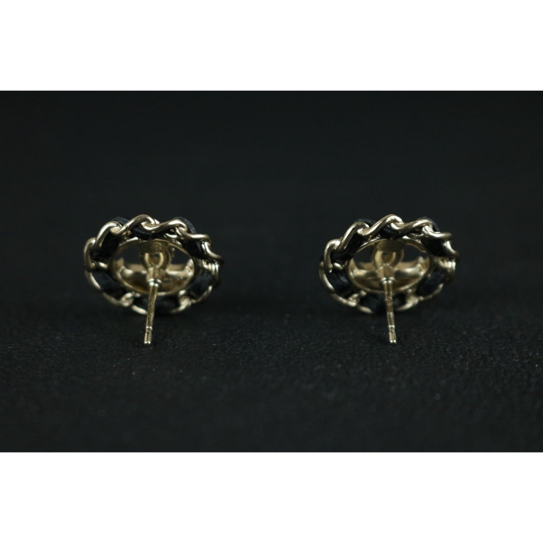 Excellent（Rank SA）｜ CHANEL B22S Coco Mark Matrasse Chain Rhinestone Earrings Made In 2022Year｜S25121108