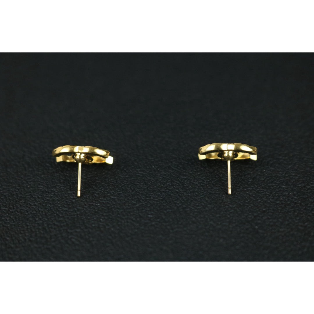 Include Authentic Detective Certificate of Authenticity｜Very Good ( Rank A) ｜CHANEL F24P COCO Mark Argyle Earrings Made In 2024 Year｜S26062506
