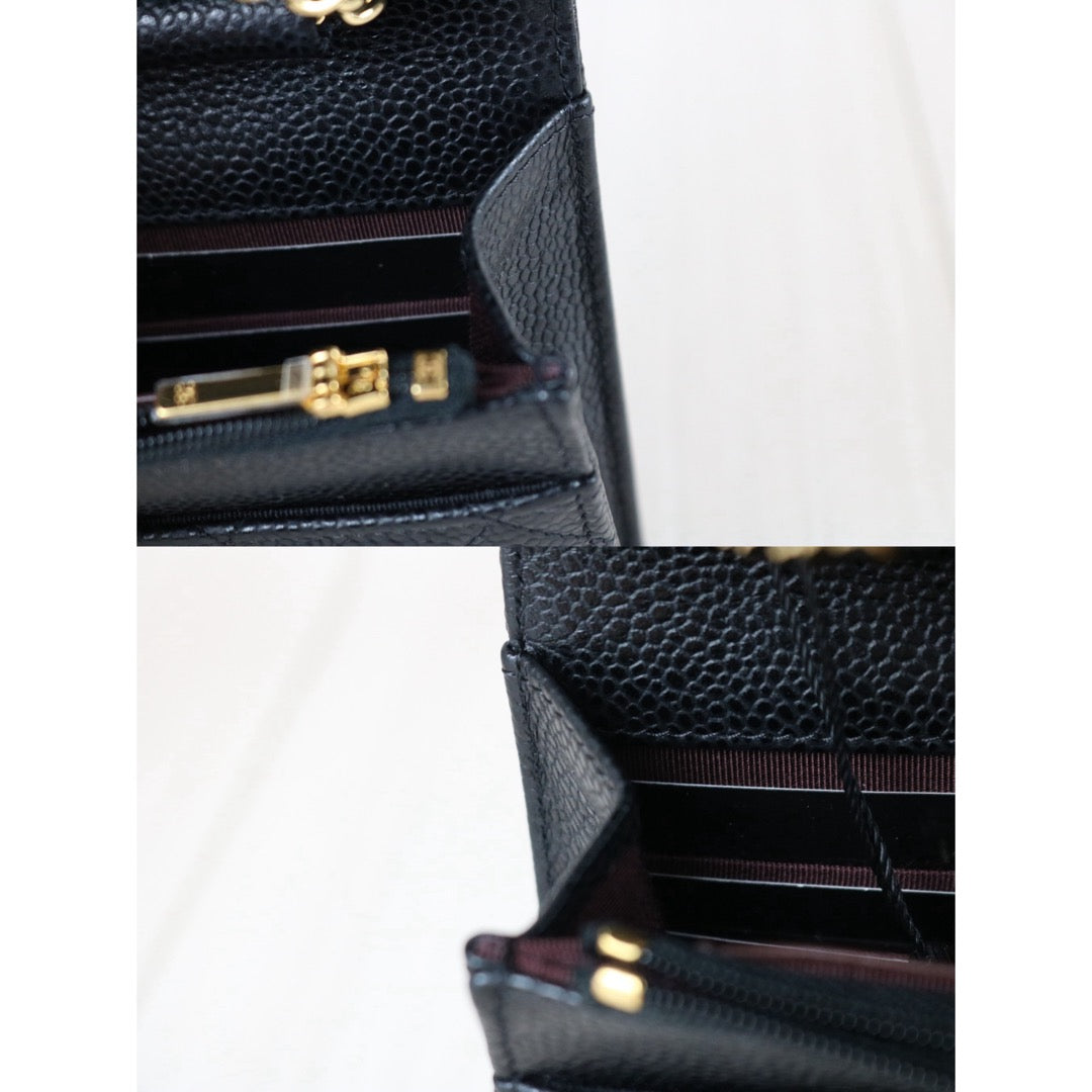 Include Entrupy Certificate of Authenticity｜Excellent（Rank SA）｜Full Set CHANEL Caviar Skin WOC 19 Chain Bag Black Made In 2020Year｜S26073001