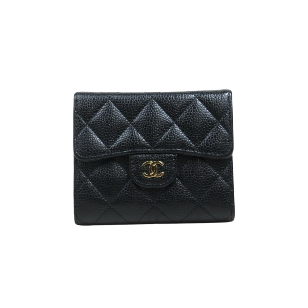 Include Entrupy Certificate of Authenticity｜Good ( Rank AB)｜Chanel Caviar Skin Black Wallet IC Chips Model ｜26070703