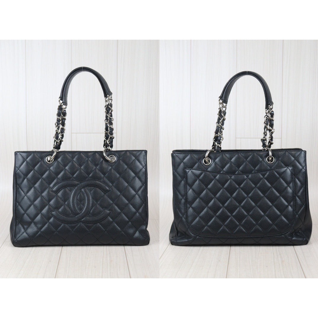 Rank AB ｜ CHANEL Matrasse GST Chain Tote Bag Caviar Skin Black ｜23100609