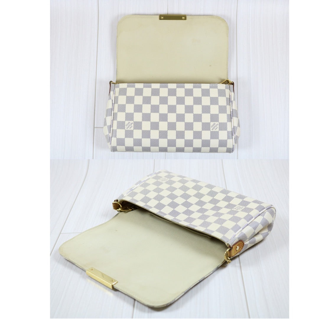 Rank A ｜ Louis Vuitton Damier Azur Favorite MM Shoulder Bag｜S24040205