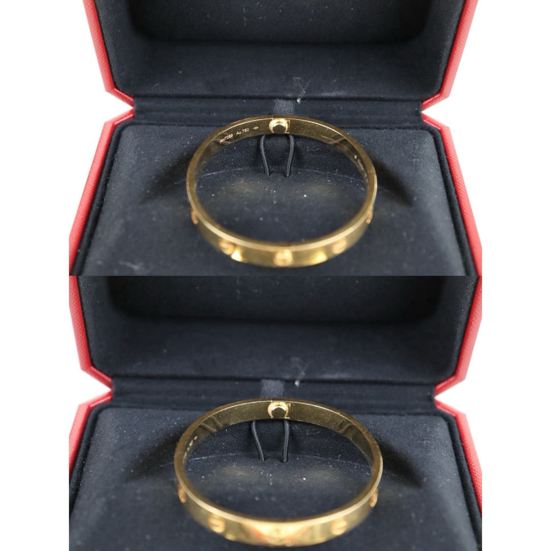 Good ( Rank AB) ｜ Full Set Cartier Yellow Gold Love Bracelet 18 Size ｜H25102402