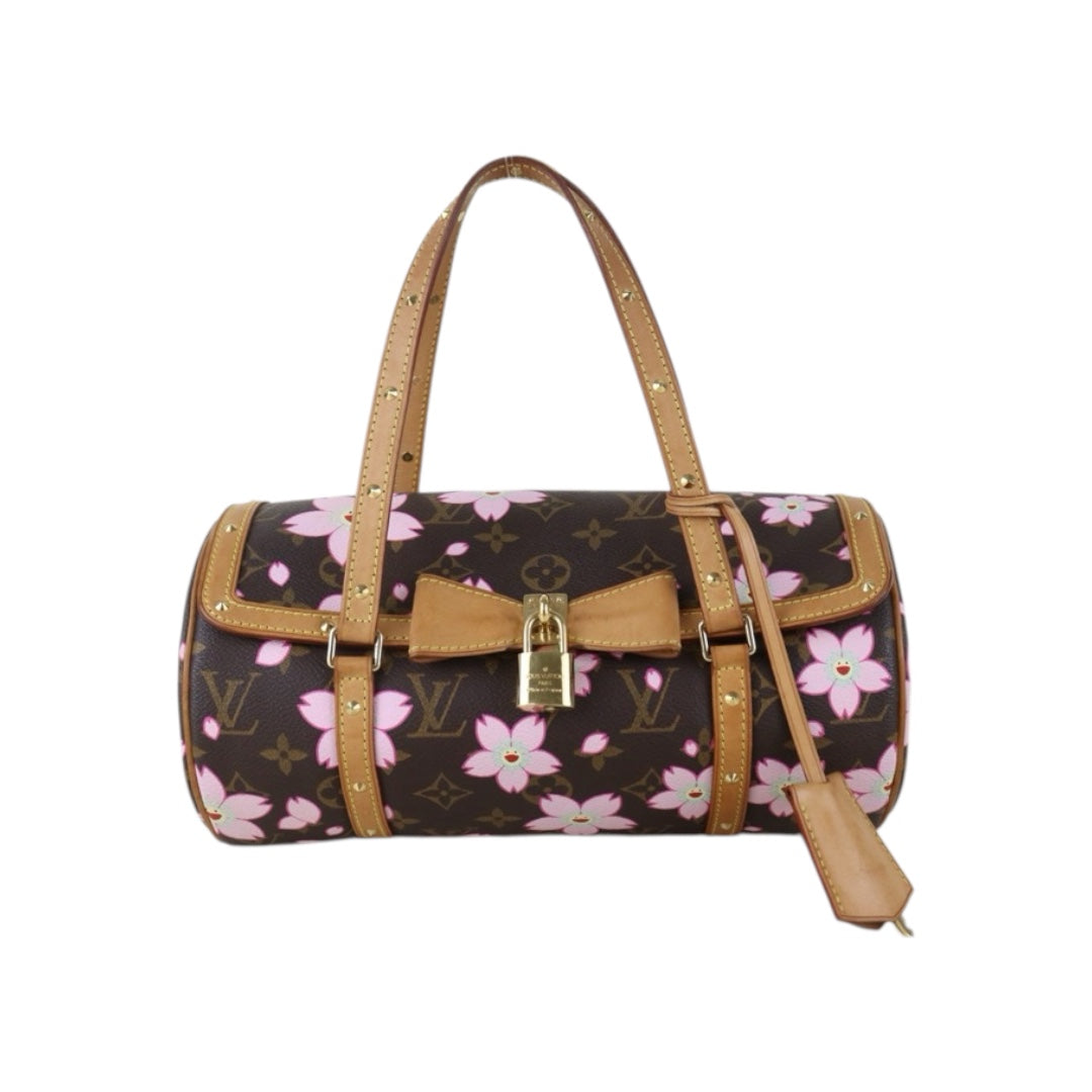 Include Entrupy Certificate of Authenticity｜Good ( Rank AB)｜ Louis Vuitton Monogram Takashi Murakam Cherry Blossom Papillon 26 Handbag ｜S26072544