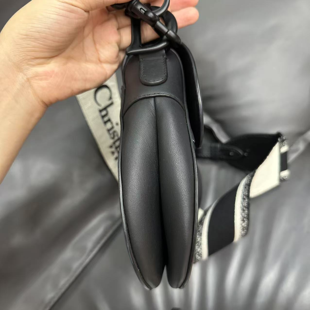 Second installment 2/3｜ Dior Trotter Saddle Shoulder Bag Medium  Black