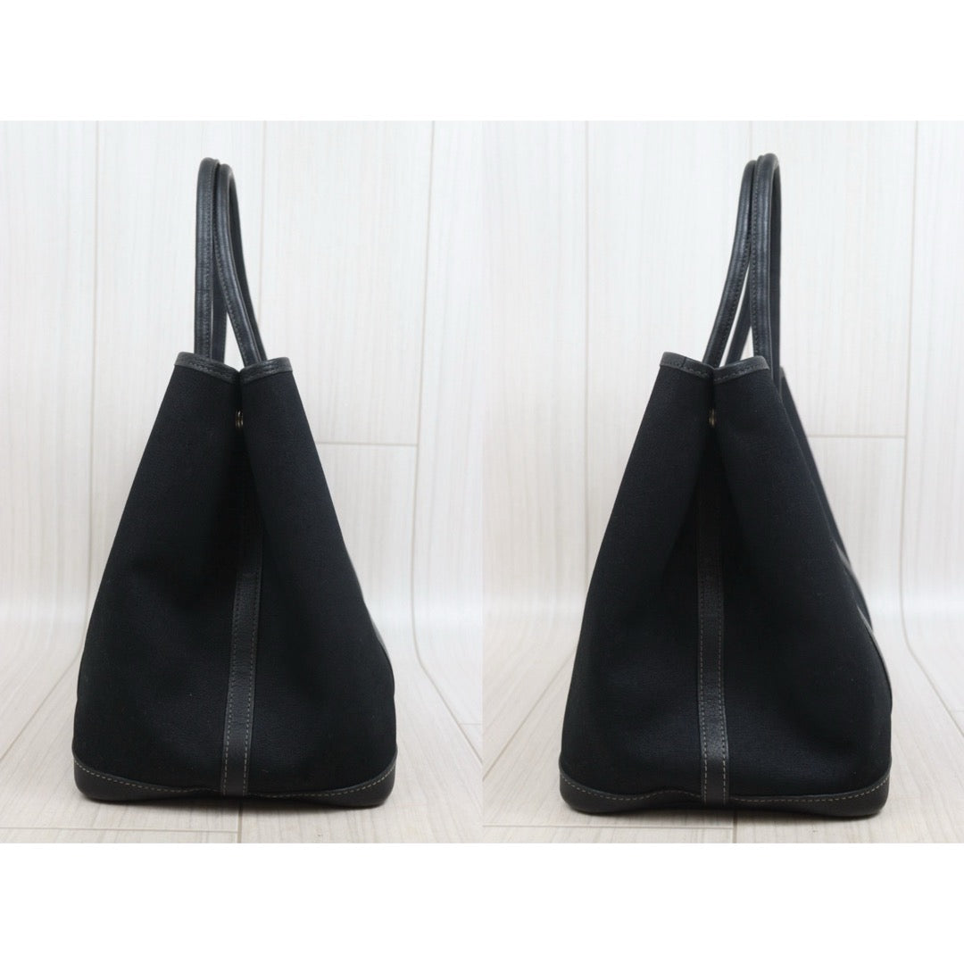 Include Entrupy Certificate of Authenticity｜Good ( Rank AB)｜ HERMES Garden Party 36 Black Handbag □G Stamp Made In 2003Year｜26062908