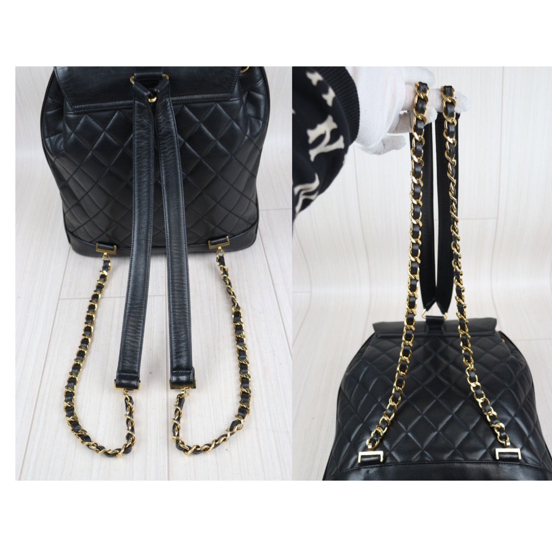 Rank A ｜CHANEL Matrasse Lamb Skin Backpack Made In 1996～1997 Year ｜23121301