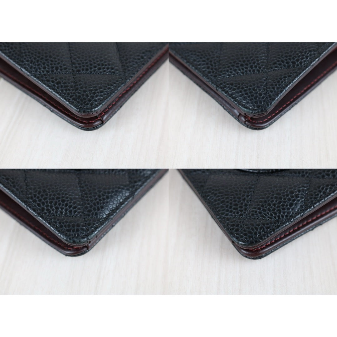 Very Good ( Rank A) ｜CHANEL Caviar Skin Black Long Wallet Made In 2014Year｜X25062320