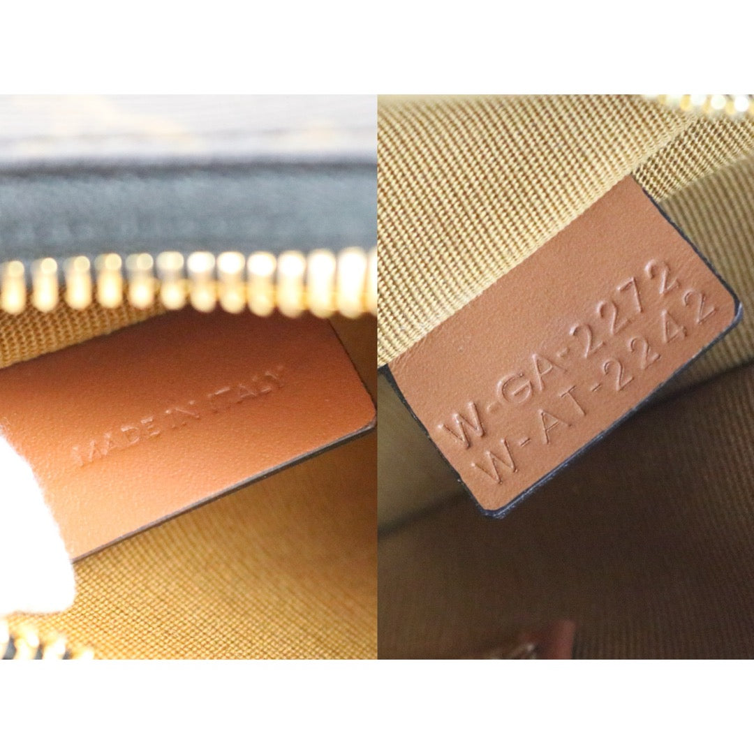 Include Entrupy Certificate of Authenticity｜Very Good ( Rank A)｜ CELINE AVA Macadam Triomphe Calf Leather Shoulder Bag ｜Z26102202