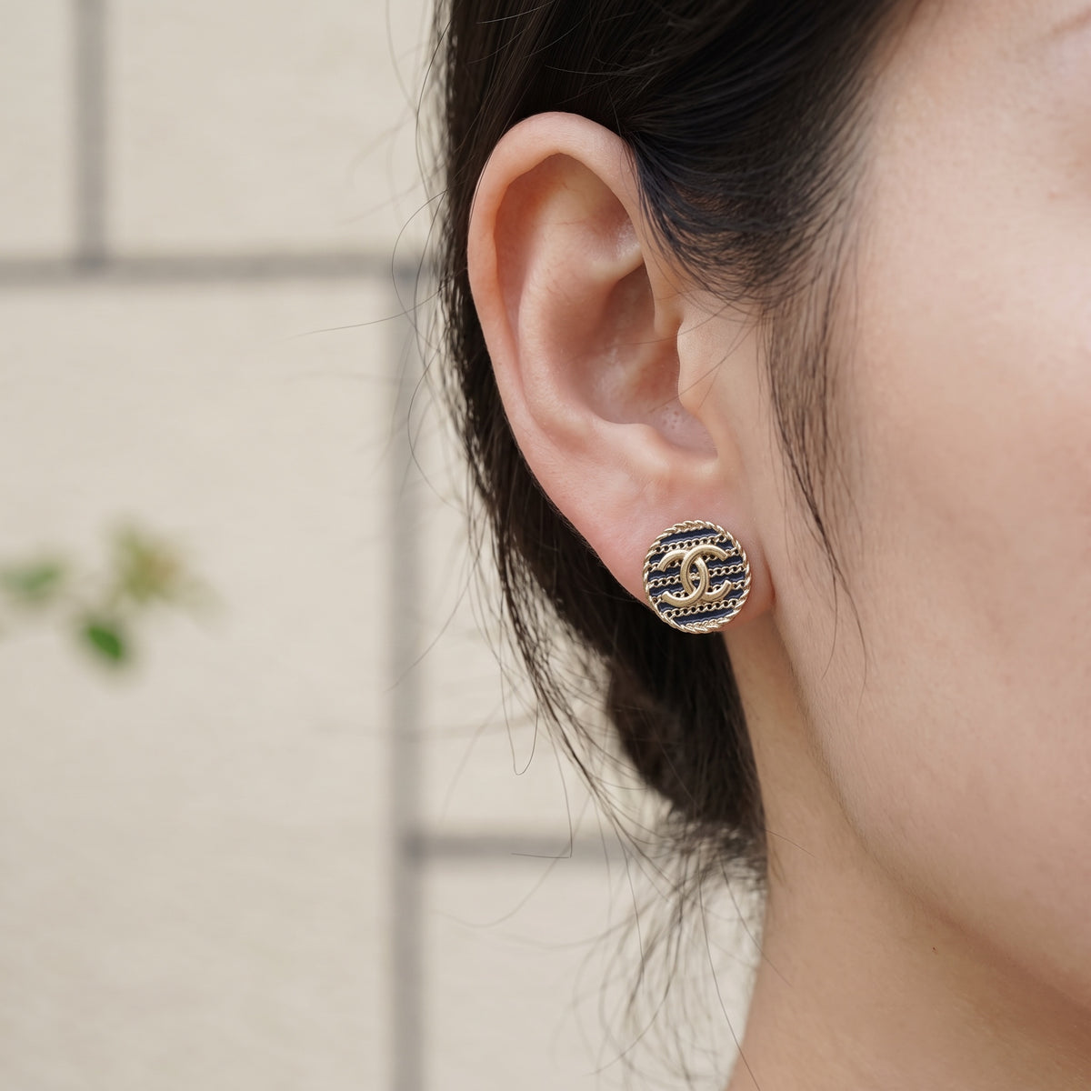 Include Authentic Detective Certificate of Authenticity｜Very Good ( Rank A) ｜CHANEL F19C Coco Mark Cruise Collection Earrings Made In 2019 Year ｜Z26091603